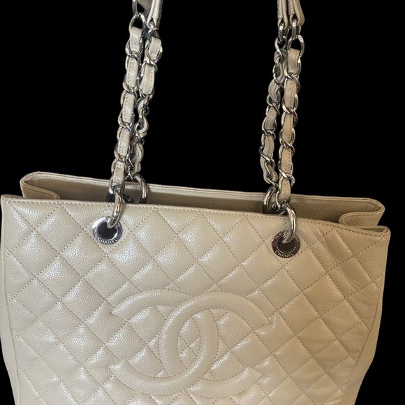 Chanel Grand Shopping Tote (GST) Beige Bag - Picture 1 of 10